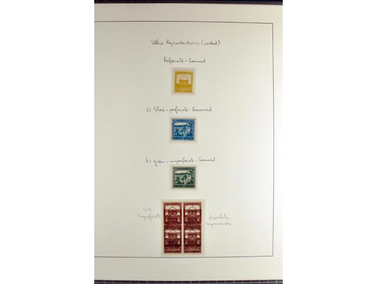 Specialized 1 volume collection with unused and used stamps and 15 entires; incl. are many interesting items like 5 m. with f