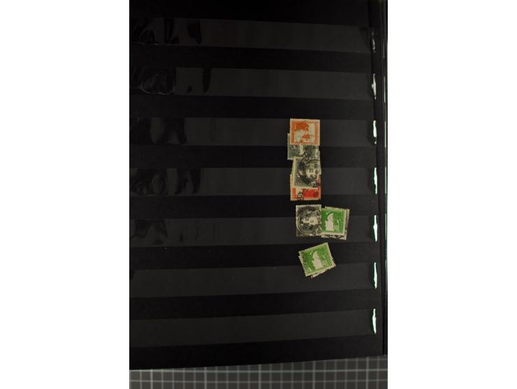 Unused and used stock and stock book, incl. 5 values 90 m., also some postage due