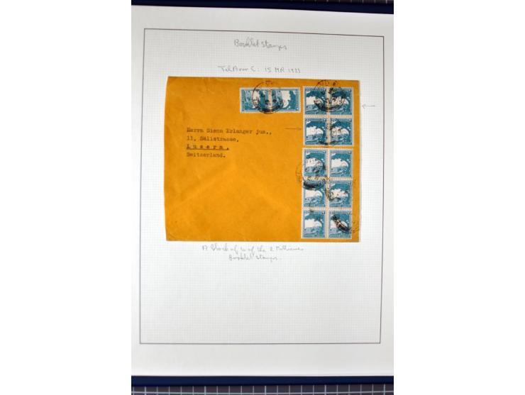 Remaining collection with a large amount of plate no. blocks and single stamps, gutter pairs and blocks, presentation booklet