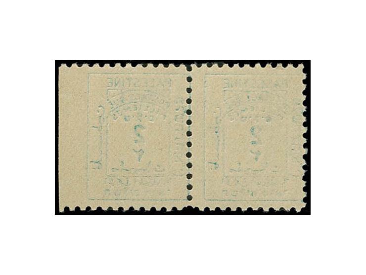 2 m., horizontal pair from the right sheet margin, imperforated at right, unmounted mint, fine and scarce (Bale D2c)