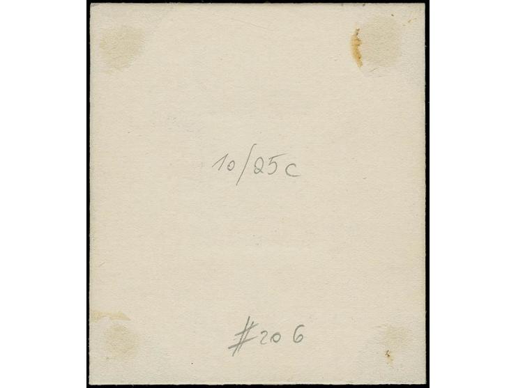 1 m., positive die proof in black mounted on sunken card, dated "2-6.1924" and additionally inscribed "Duplicate", very scarc