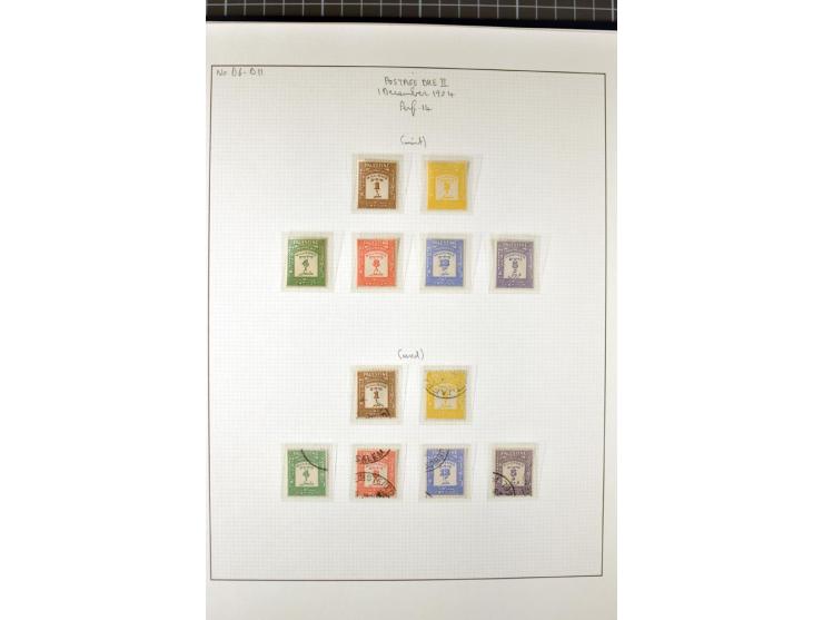 Unused and used small selection incl. a plate flaw study of the 5 pia. (ex Sacher)