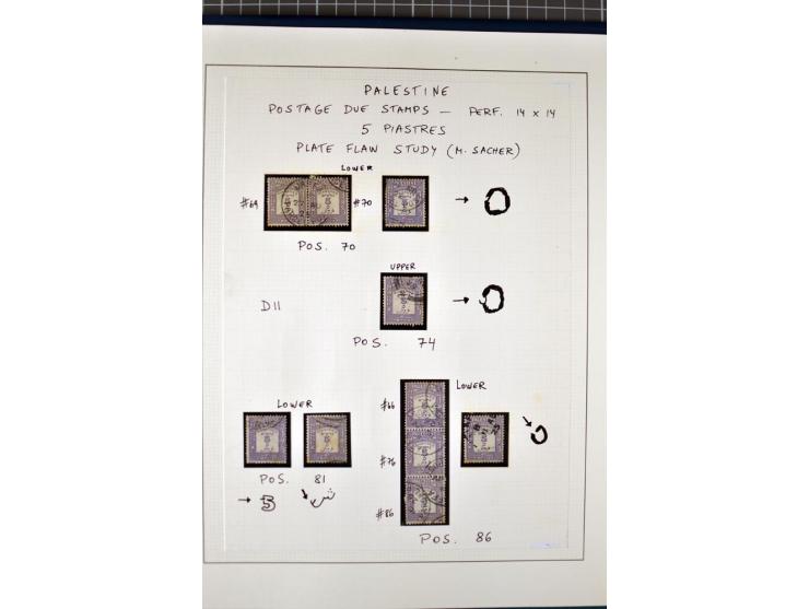 Unused and used small selection incl. a plate flaw study of the 5 pia. (ex Sacher)