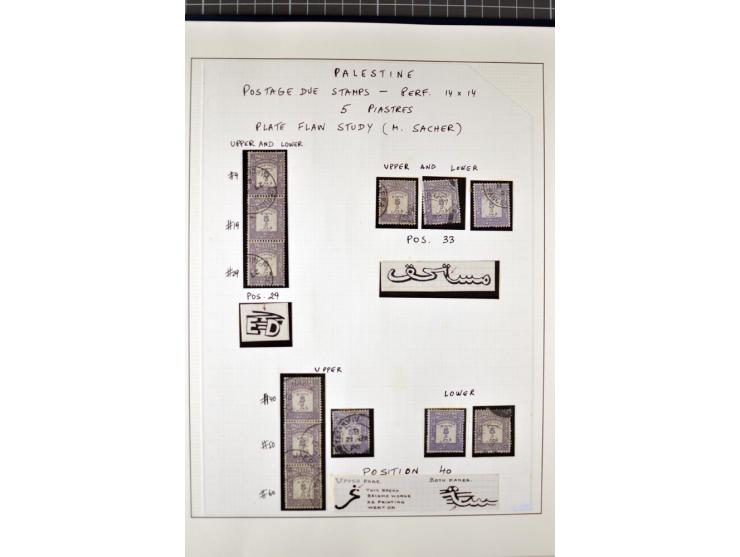 Unused and used small selection incl. a plate flaw study of the 5 pia. (ex Sacher)