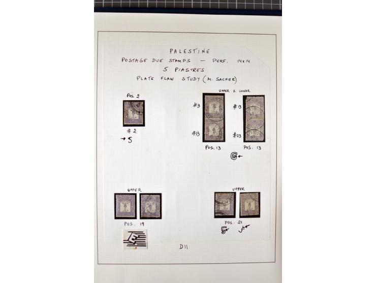 Unused and used small selection incl. a plate flaw study of the 5 pia. (ex Sacher)