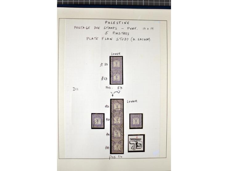Unused and used small selection incl. a plate flaw study of the 5 pia. (ex Sacher)