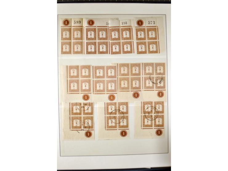The remaining unused and used collection incl. the set of 9 in vertical gutter pairs and several plate no. single stamps and 