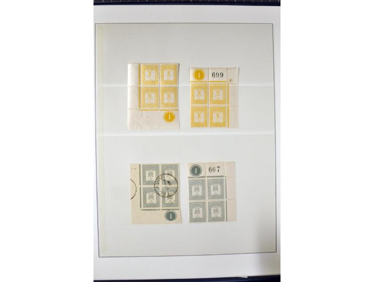 The remaining unused and used collection incl. the set of 9 in vertical gutter pairs and several plate no. single stamps and 