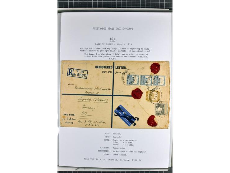 Registered envelopes, nationally and internationally awarded exhibition collection in 5 volumes, containing about more than 1