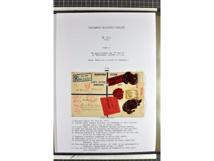 Registered envelopes, nationally and internationally awarded exhibition collection in 5 volumes, containing about more than 1