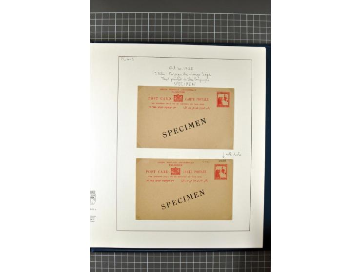 2 volumes specialized collection of postcards, wrappers, lettercards and air letters, incl. several rare items as PC1a, PC2 i