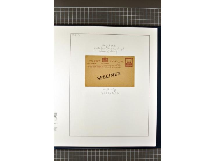 2 volumes specialized collection of postcards, wrappers, lettercards and air letters, incl. several rare items as PC1a, PC2 i