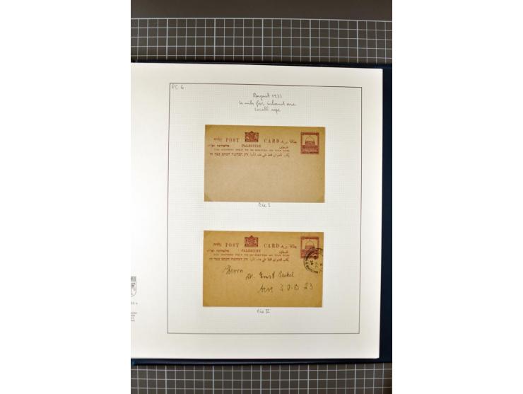 2 volumes specialized collection of postcards, wrappers, lettercards and air letters, incl. several rare items as PC1a, PC2 i