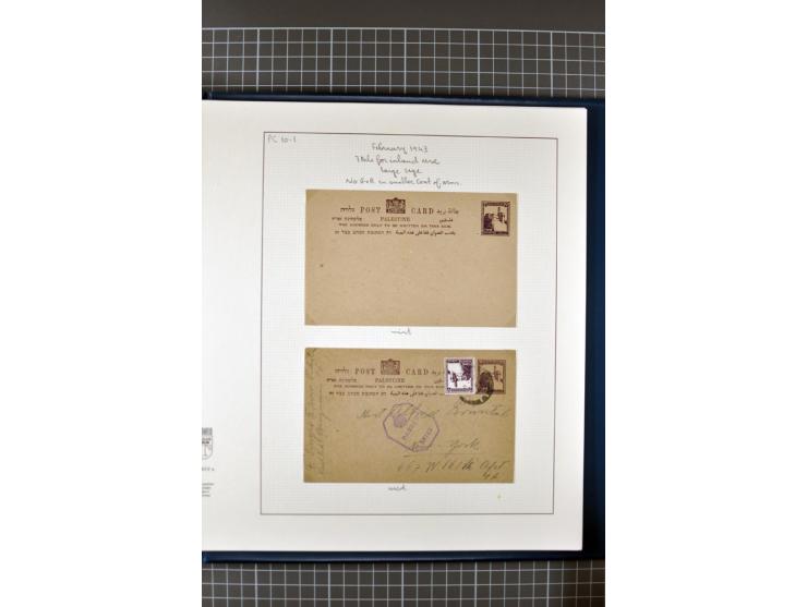 2 volumes specialized collection of postcards, wrappers, lettercards and air letters, incl. several rare items as PC1a, PC2 i
