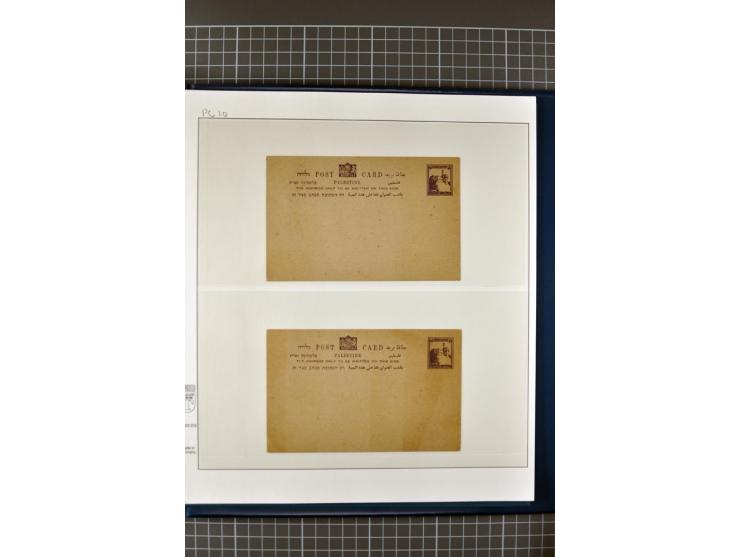 2 volumes specialized collection of postcards, wrappers, lettercards and air letters, incl. several rare items as PC1a, PC2 i