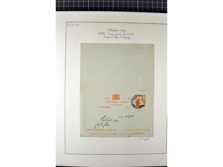 2 volumes specialized collection of postcards, wrappers, lettercards and air letters, incl. several rare items as PC1a, PC2 i