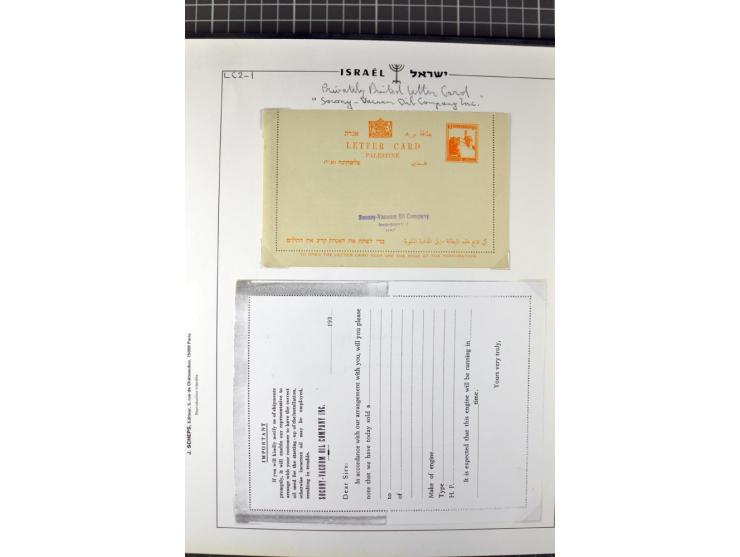 2 volumes specialized collection of postcards, wrappers, lettercards and air letters, incl. several rare items as PC1a, PC2 i