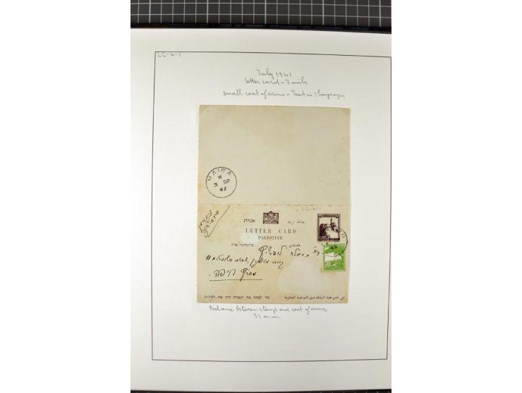 2 volumes specialized collection of postcards, wrappers, lettercards and air letters, incl. several rare items as PC1a, PC2 i