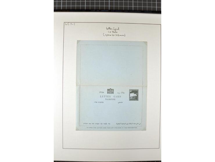 2 volumes specialized collection of postcards, wrappers, lettercards and air letters, incl. several rare items as PC1a, PC2 i