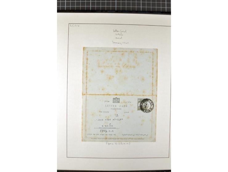 2 volumes specialized collection of postcards, wrappers, lettercards and air letters, incl. several rare items as PC1a, PC2 i