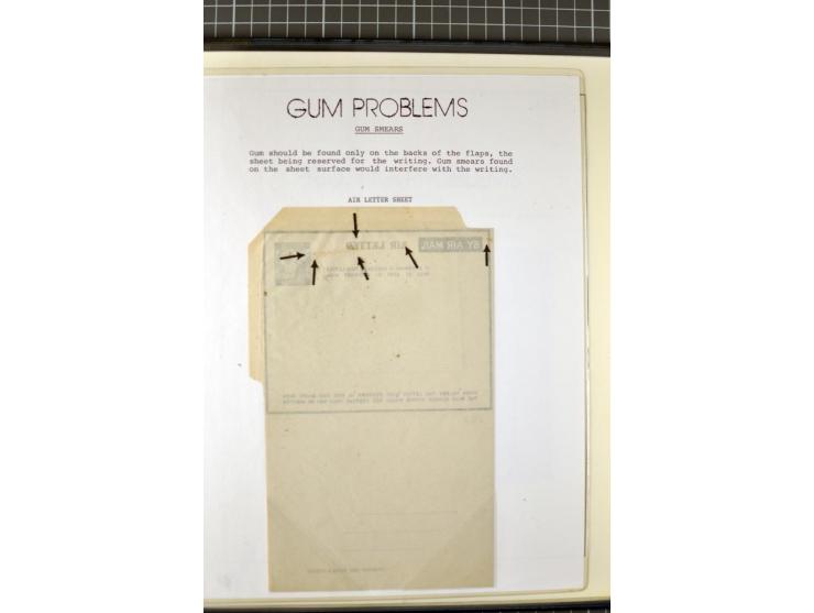 2 volumes specialized collection of postcards, wrappers, lettercards and air letters, incl. several rare items as PC1a, PC2 i
