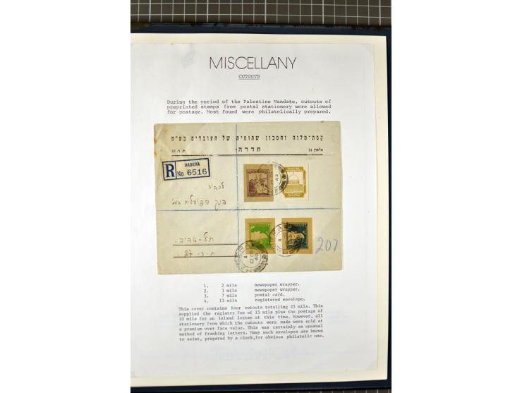 2 volumes specialized collection of postcards, wrappers, lettercards and air letters, incl. several rare items as PC1a, PC2 i