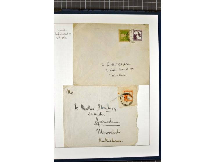 2 volumes specialized collection of postcards, wrappers, lettercards and air letters, incl. several rare items as PC1a, PC2 i
