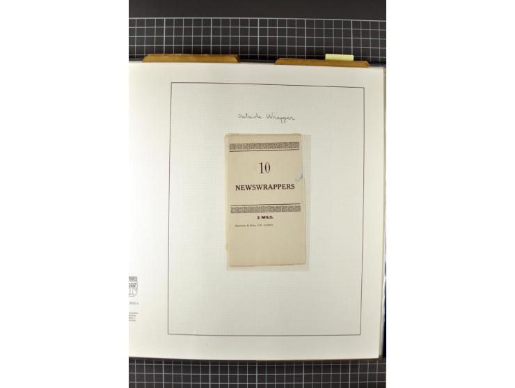 2 volumes specialized collection of postcards, wrappers, lettercards and air letters, incl. several rare items as PC1a, PC2 i