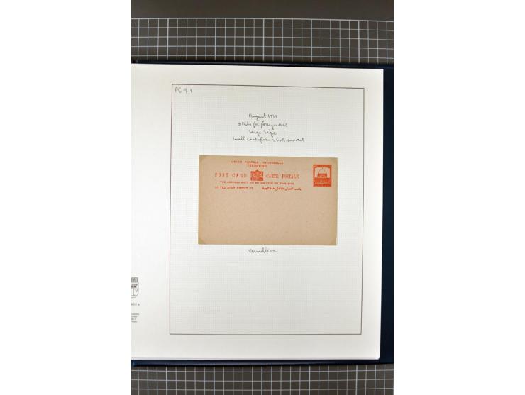 2 volumes specialized collection of postcards, wrappers, lettercards and air letters, incl. several rare items as PC1a, PC2 i