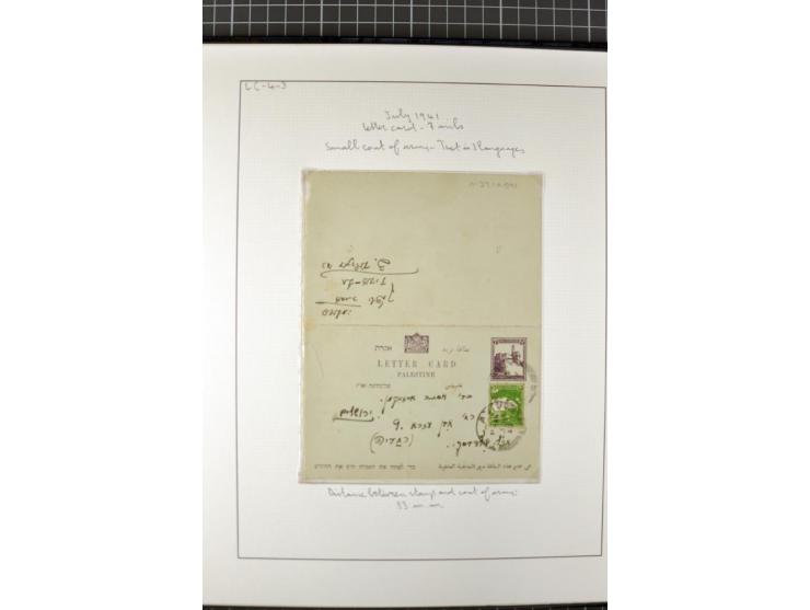 2 volumes specialized collection of postcards, wrappers, lettercards and air letters, incl. several rare items as PC1a, PC2 i