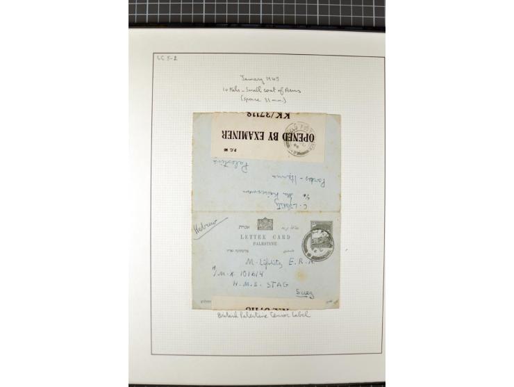 2 volumes specialized collection of postcards, wrappers, lettercards and air letters, incl. several rare items as PC1a, PC2 i