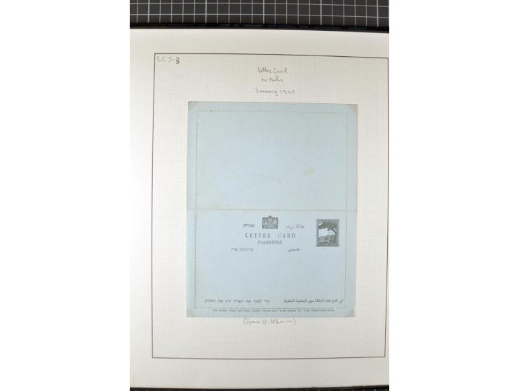 2 volumes specialized collection of postcards, wrappers, lettercards and air letters, incl. several rare items as PC1a, PC2 i