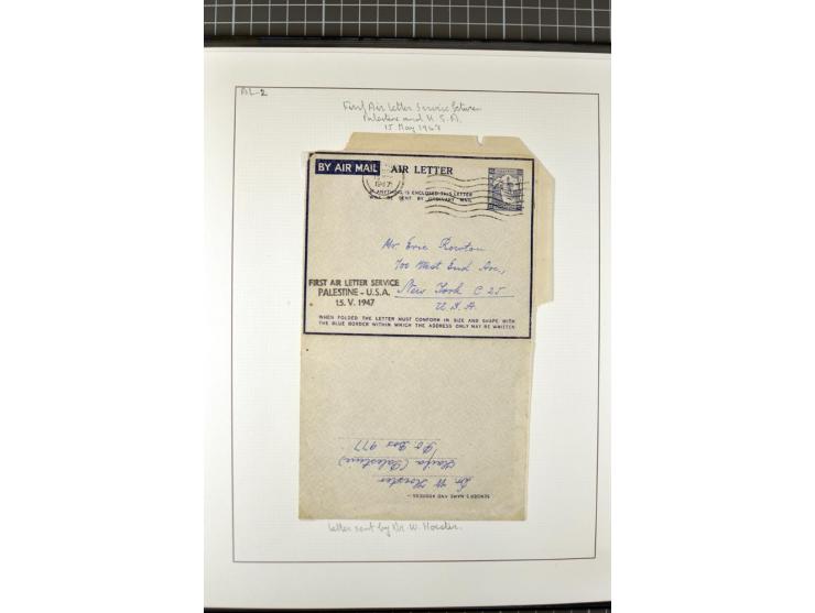 2 volumes specialized collection of postcards, wrappers, lettercards and air letters, incl. several rare items as PC1a, PC2 i