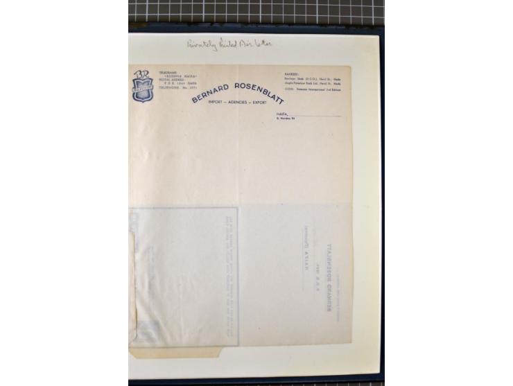 2 volumes specialized collection of postcards, wrappers, lettercards and air letters, incl. several rare items as PC1a, PC2 i