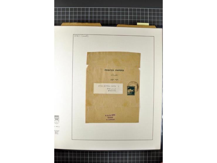 2 volumes specialized collection of postcards, wrappers, lettercards and air letters, incl. several rare items as PC1a, PC2 i