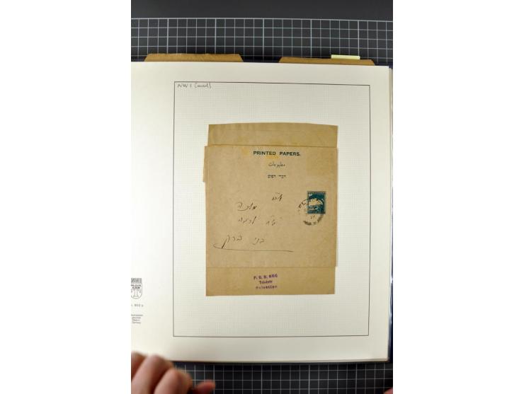 2 volumes specialized collection of postcards, wrappers, lettercards and air letters, incl. several rare items as PC1a, PC2 i