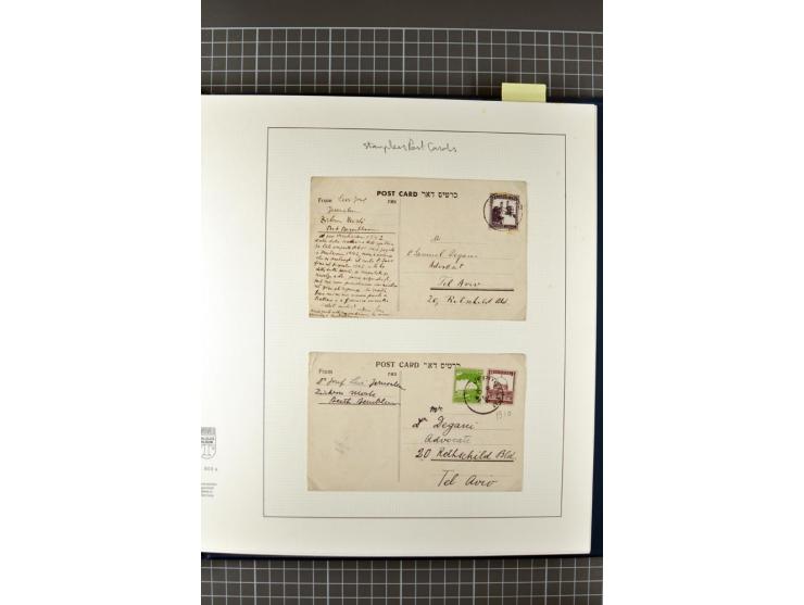 2 volumes specialized collection of postcards, wrappers, lettercards and air letters, incl. several rare items as PC1a, PC2 i
