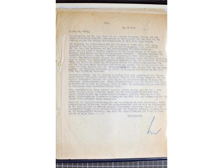 1945, PHILA Exhibition, small specialized collection incl. rare presentation book, official program, a range of the special p