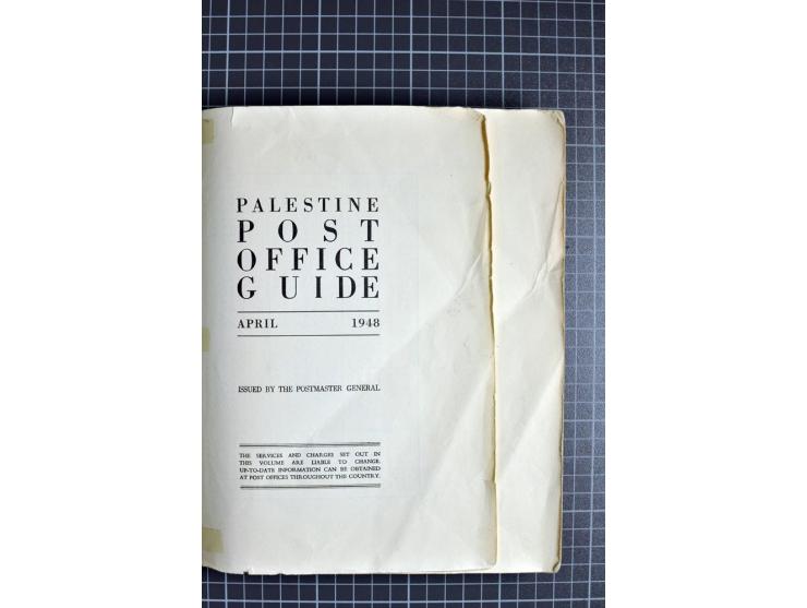Literature, small lot of mostly postal handbooks as "Palestine Post Office Guide' of 1932 and 1948
