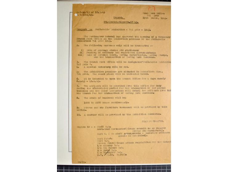 Literature, small lot of mostly postal handbooks as "Palestine Post Office Guide' of 1932 and 1948