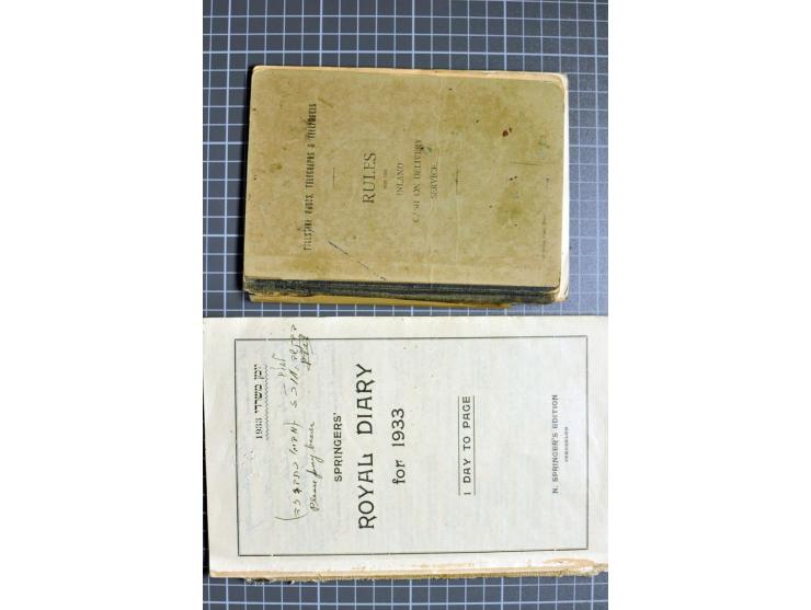 Literature, small lot of mostly postal handbooks as "Palestine Post Office Guide' of 1932 and 1948