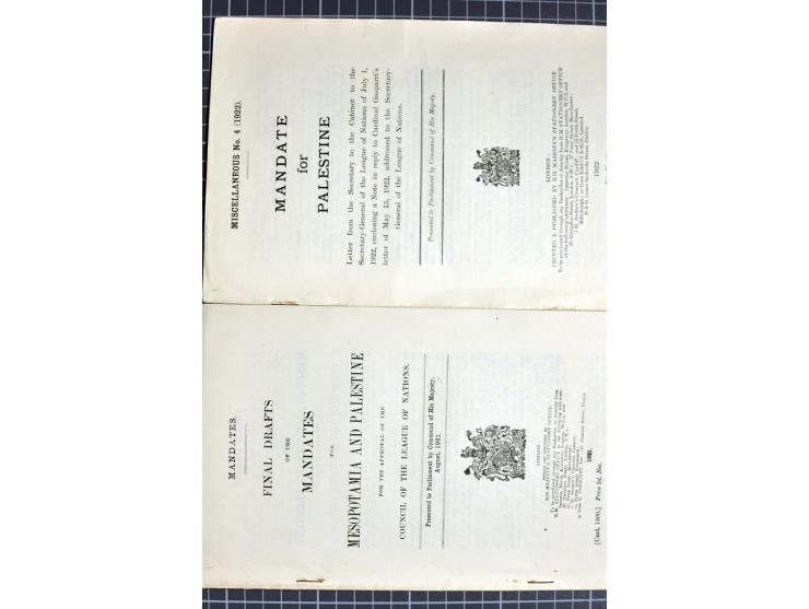 Literature, small lot of mostly postal handbooks as "Palestine Post Office Guide' of 1932 and 1948