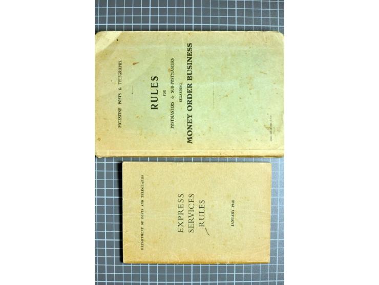 Literature, small lot of mostly postal handbooks as "Palestine Post Office Guide' of 1932 and 1948