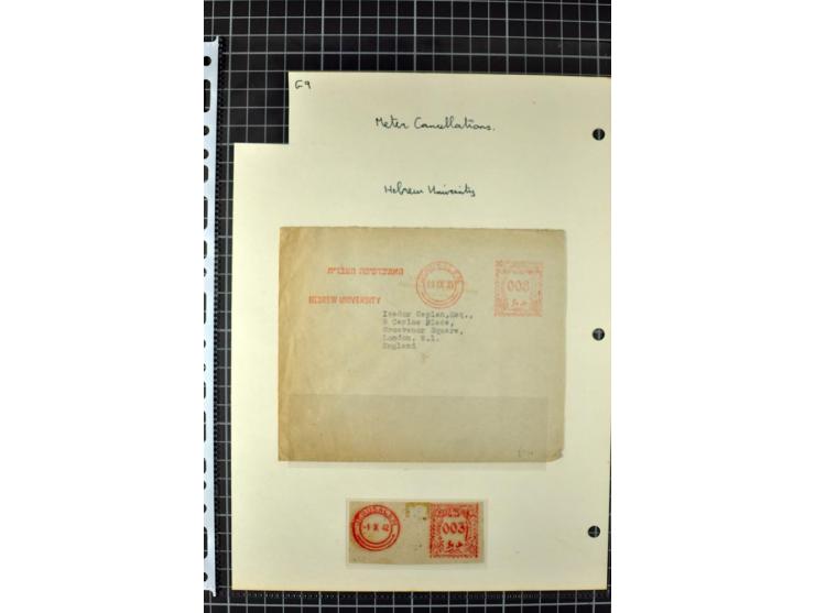 Postal meters on 12 entires, partly different denominations and advertisings, incl. one registered cover