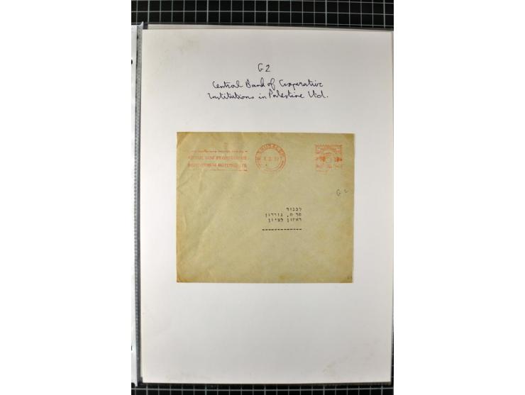 Postal meters on 12 entires, partly different denominations and advertisings, incl. one registered cover