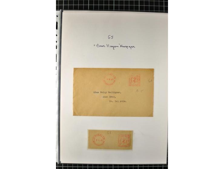 Postal meters on 12 entires, partly different denominations and advertisings, incl. one registered cover