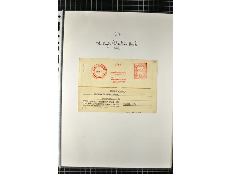 Postal meters on 12 entires, partly different denominations and advertisings, incl. one registered cover