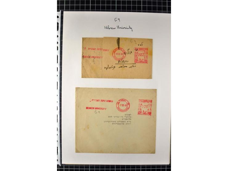 Postal meters on 12 entires, partly different denominations and advertisings, incl. one registered cover