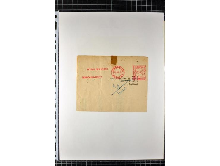 Postal meters on 12 entires, partly different denominations and advertisings, incl. one registered cover