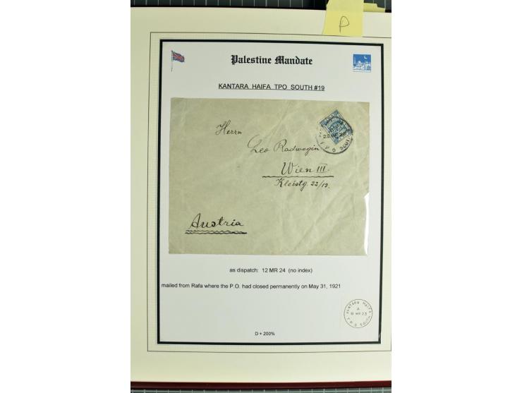 TPO: Collection with 26 entires and many single stamps and cut-outs, containing many scarce items; a remarkable collection, e